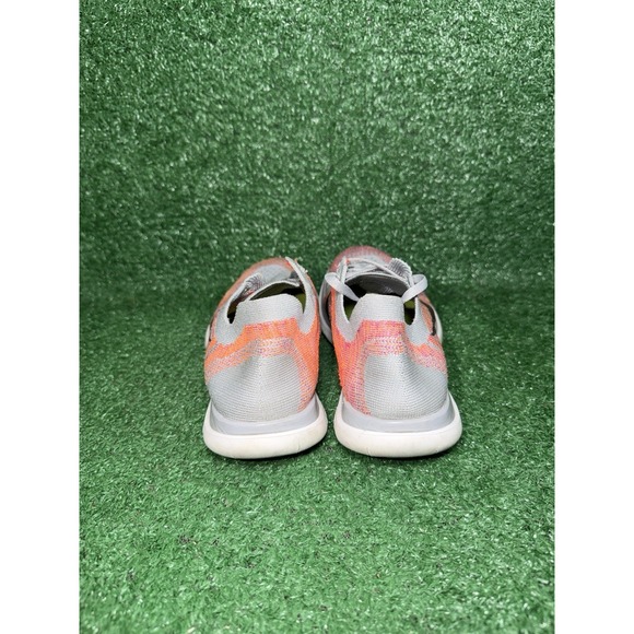 Nike Womens Size 7.5 Free 4.0 Flyknit 717076-002 Gray Red Running Shoes Sneakers - Picture 7 of 9